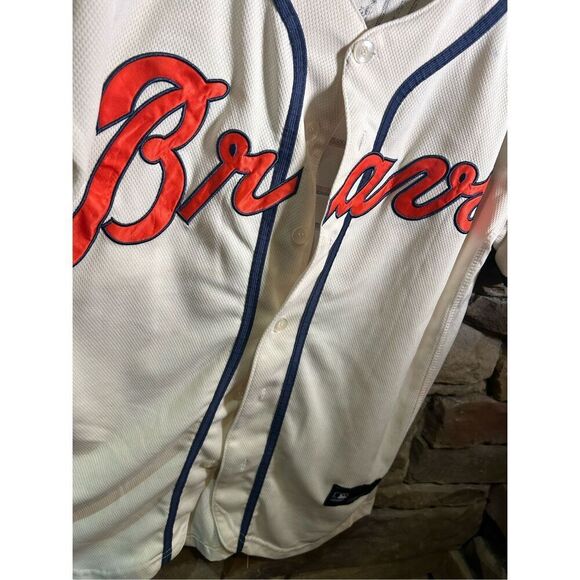 Y2K Awesome Nike Charlie Morton Atlanta Braves Embroidered Jersey Size 40 - Picture 6 of 13